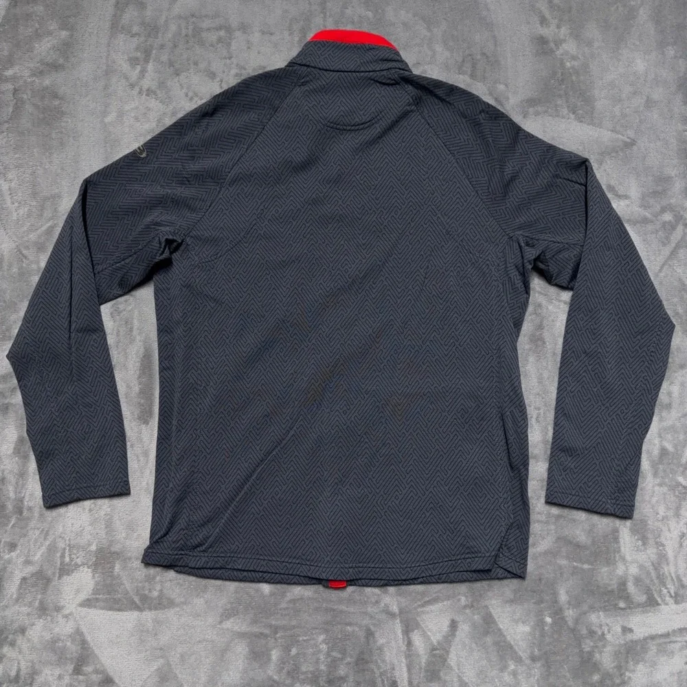Icebreaker Merino Full Zip Jacket Mens Medium Gray Red Wool San Diego State SDSU